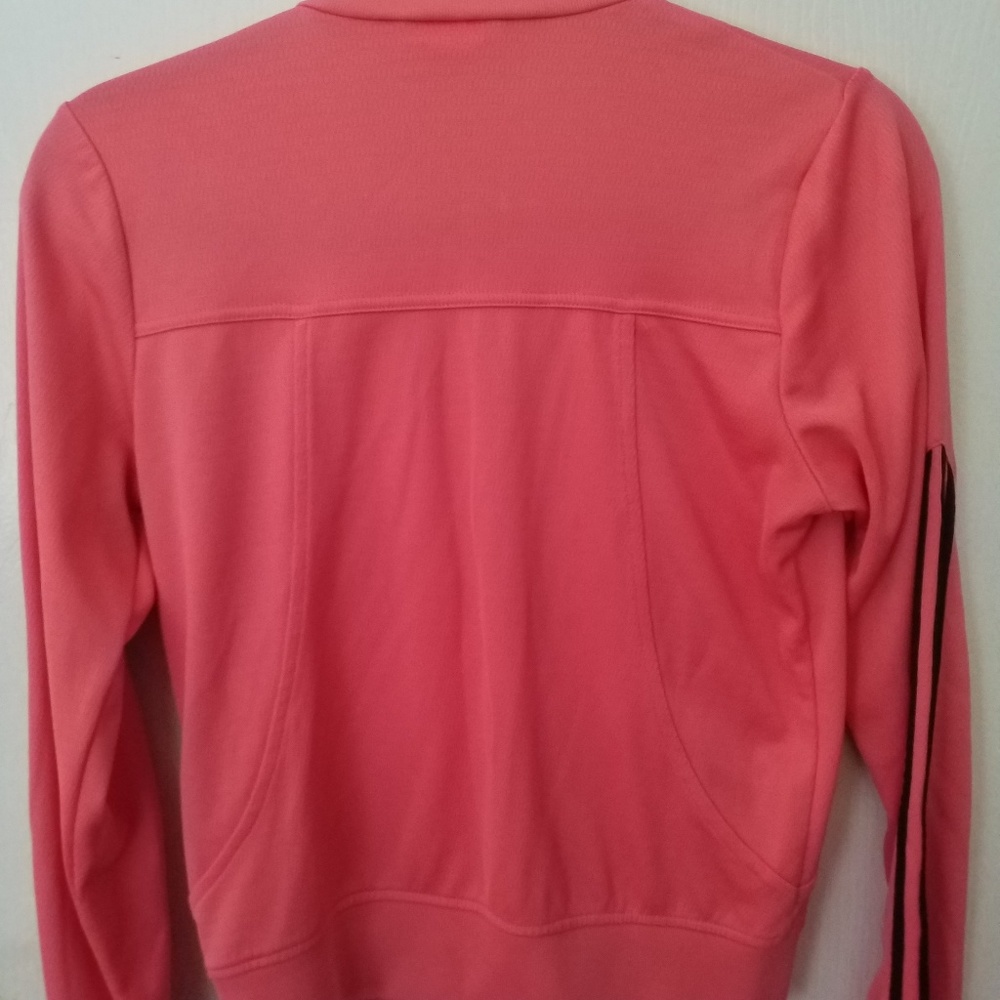3/$25 Adidas JACKET XS coral Warm-up Athletic High Kneck Zip Front Pockets - Picture 7 of 7